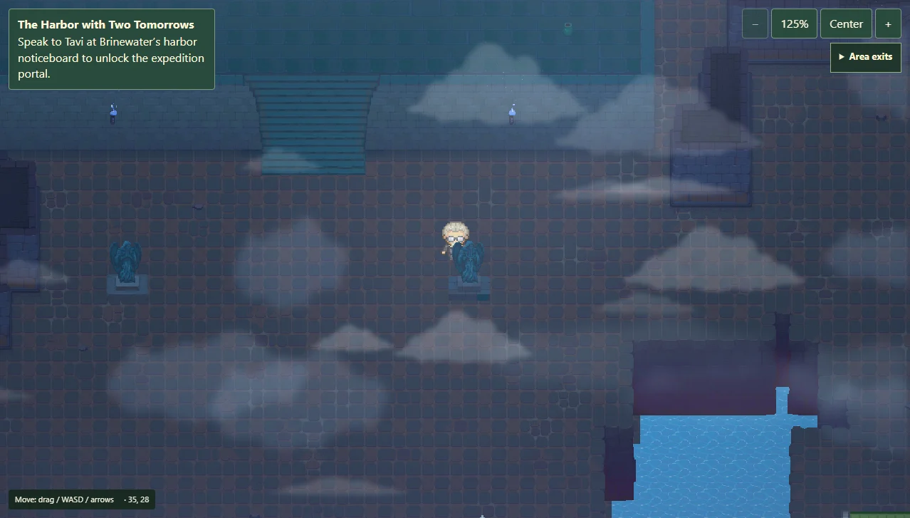 Exploring the glowing chambers and elevated ruins of Crystal Depths